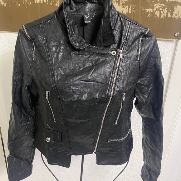 WINDSOR Leather Blend Fashion Jacket Sz S - Picture 1 of 11